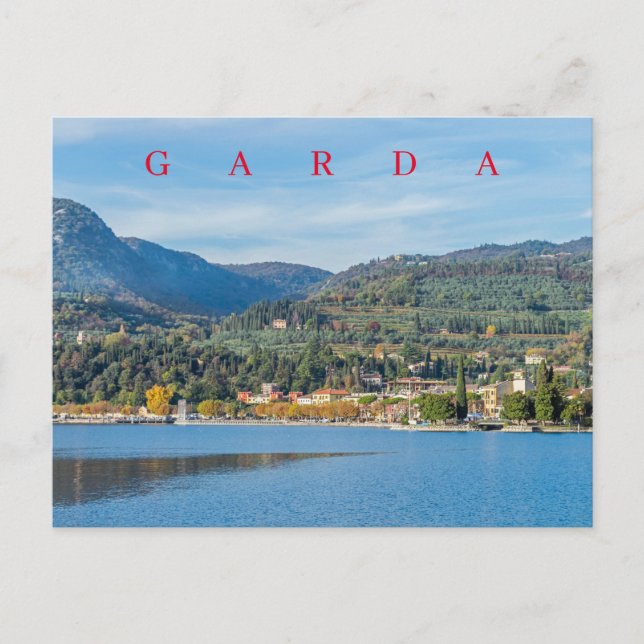 Gardasee Panoramablick auf den Gardasee Postkarte (Vorderseite)