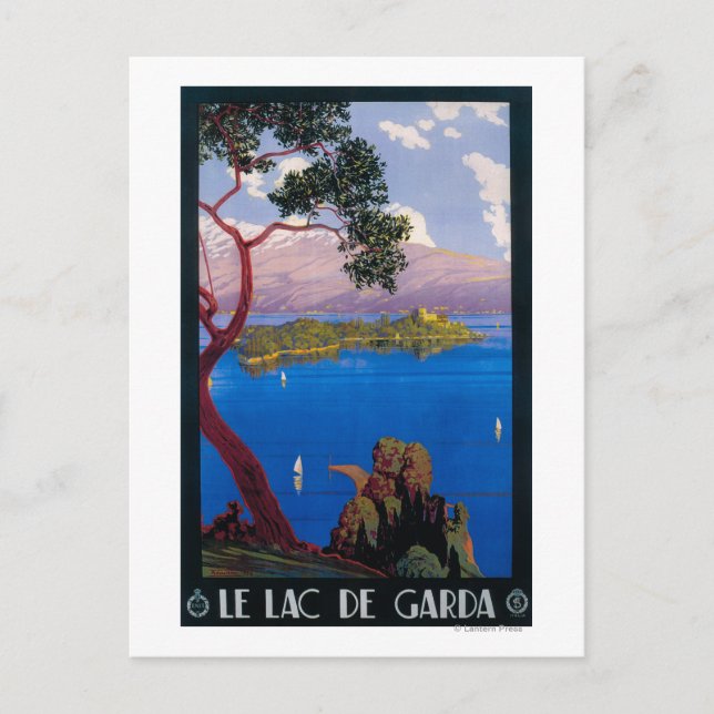 Gardasee Reiseförderposter Postkarte (Vorderseite)