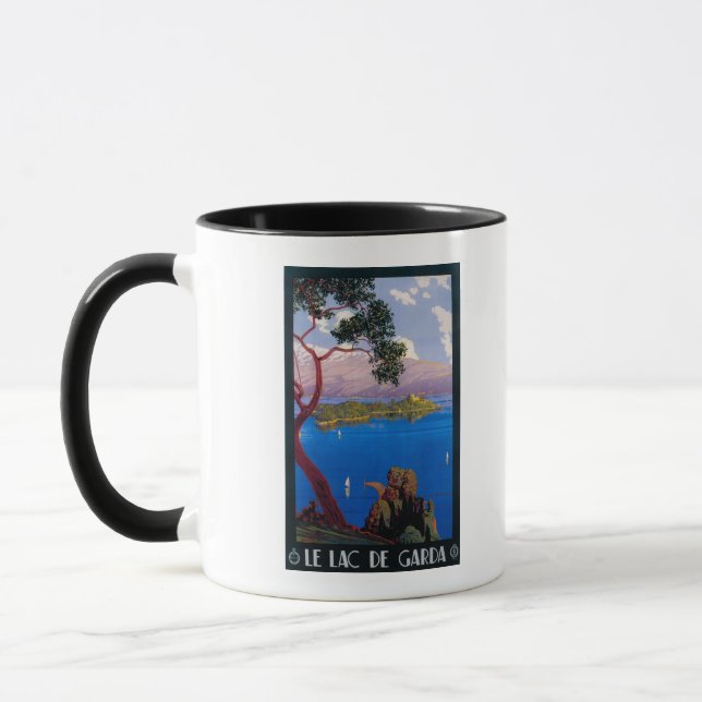Gardasee Reiseförderposter Tasse (Links)