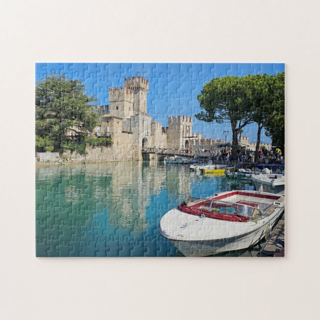 Gardasee Sirmione Burg Rätsel Puzzle (Horizontal)