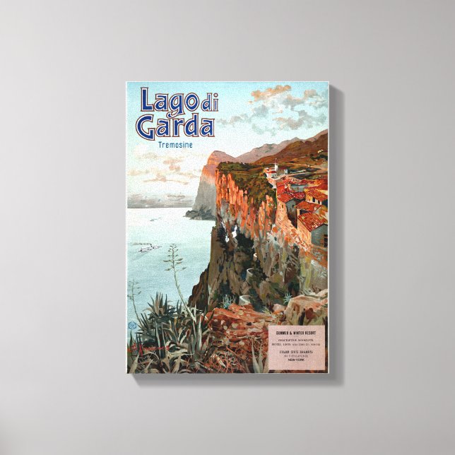 Gardasee Vintage Poster Leinwanddruck (Vorderseite)