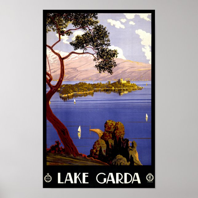 Gardasee Vintage Poster Neu belebt (Vorne)