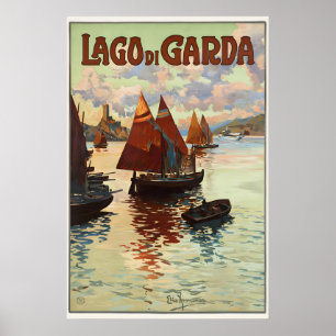 Gardasee - Vintage Reiseplakat Poster