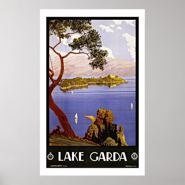 Gardasee - Vintage Travel Posters Poster (Vorne)