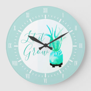 Garden Air Pflanze Lasse Wachstum Große Wanduhr