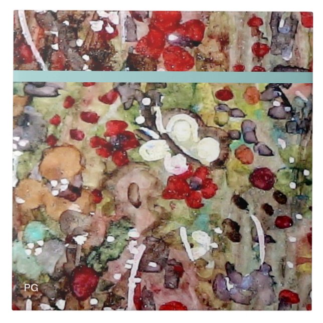 "Garden all a Flutter" Fliese (Vorderseite)