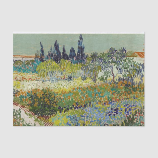 Garden at Arles Van Gogh Decoupage Paper Seidenpapier (Vorderseite)