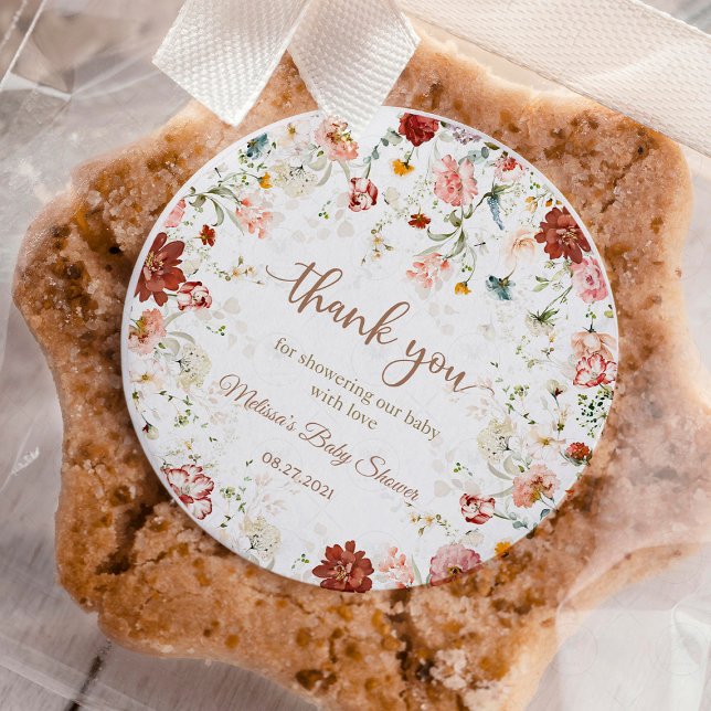 Garden Baby Bloom Baby shower  Runder Aufkleber (Garden Baby Bloom Baby shower )