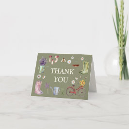 Garden Baby Dusche Dankeskarte