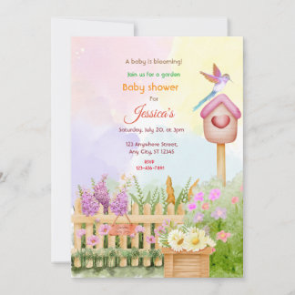 Garden Baby Dusche Einladung