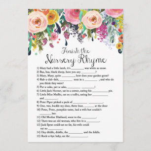 Garden Baby Showgame mit Antwort auf die 12x18 Einladung