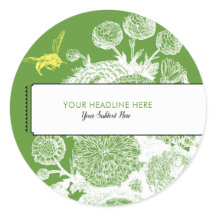 Garden Bee Toile Green Gastgeschenk Hochzeit