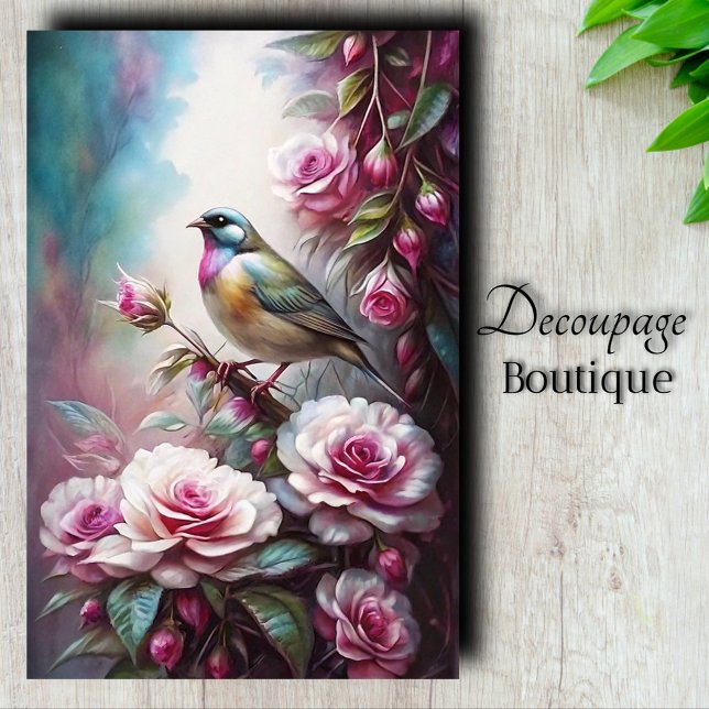 Garden Bird Art Decoupage Seidenpapier (Garden Bird Art Decoupage Tissue Paper)