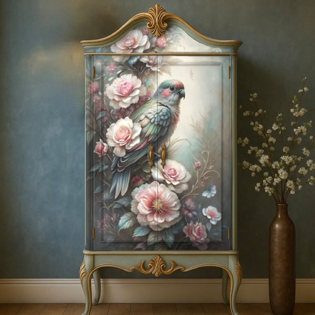 Garden Bird Rose Decoupage Seidenpapier (Garden Bird Roses Decoupage Tissue Paper)