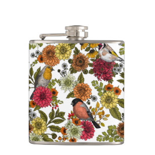 Garden birds and flowers 1 flachmann