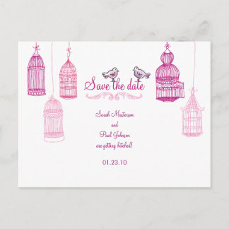 "Garden Birds" Save the Date Postkarte