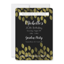 Garden Birthday Party Wasserfarbe Große grüne Invi