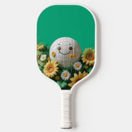 Garden Bloom Pickleball - Niedliche Sonnenblume & Pickleball Schläger