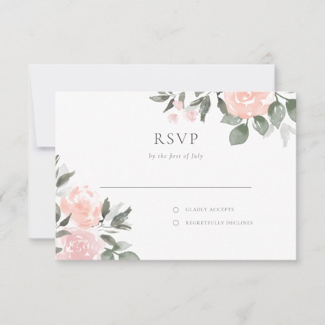 Garden Blooms RSVP Karte (Vorderseite)