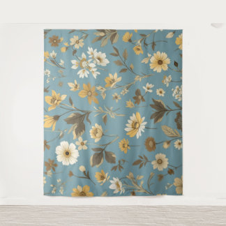 Garden Blue Bloom Wandteppich