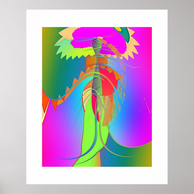 Garden Blume Art Poster (Vorne)