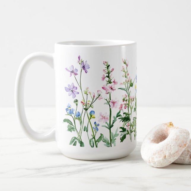 Garden Blume Ästhetischer Cup 🌼 Kaffee Tasse 15oz (Mit Donut)