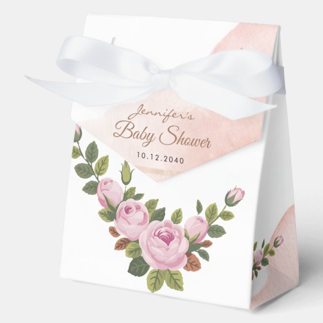 Garden Blume Babydusche Gefälligkeitsboxen Geschenkschachtel (Vorderseite)