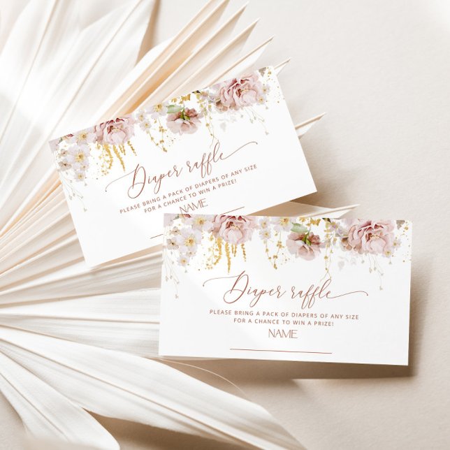 Garden Blume Boho Windelpreisverlosung Begleitkarte (Von Creator hochgeladen)