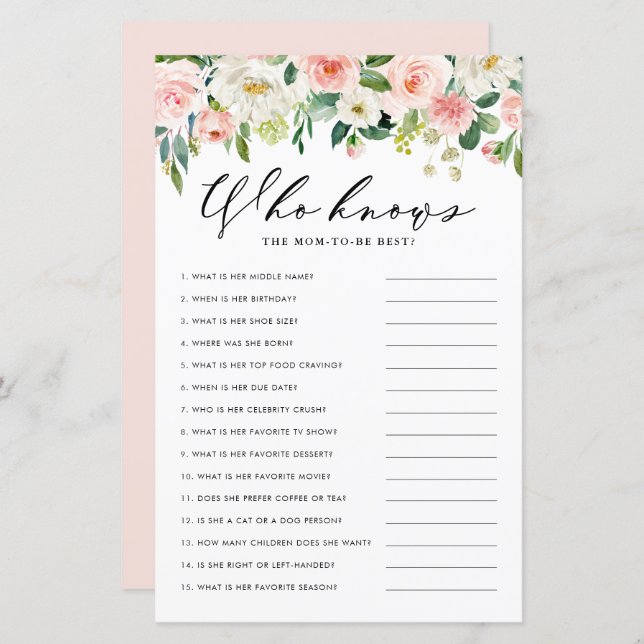 Garden Blume, die die Mama des besten Duschspiels  (Vorne/Hinten)