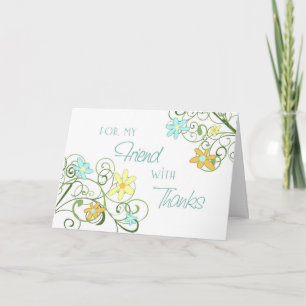 Garden Blume Freund Vielen Dank Bridesmaid Card Dankeskarte
