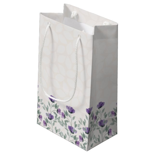 Garden Blume Geschenktasche Kleine Geschenktüte (Rückseite Schrägansicht)