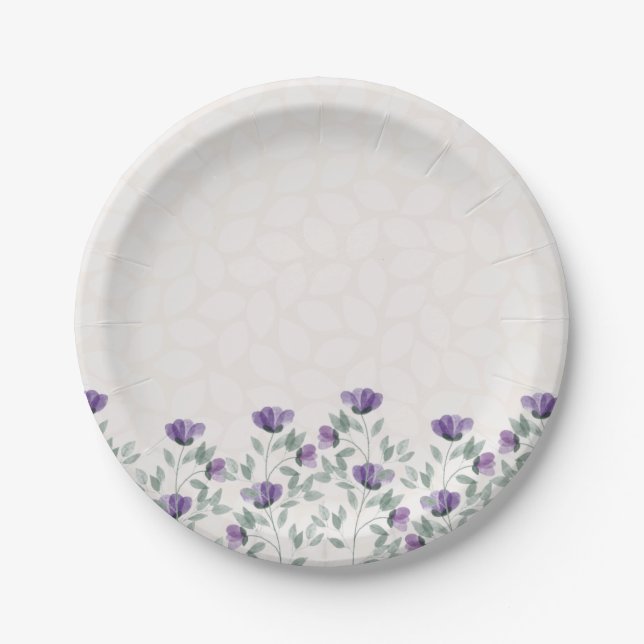 Garden Blume Papier Teller (Vorderseite)