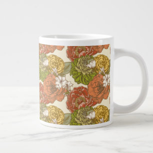 Garden Blume Pattern Jumbo-Tasse