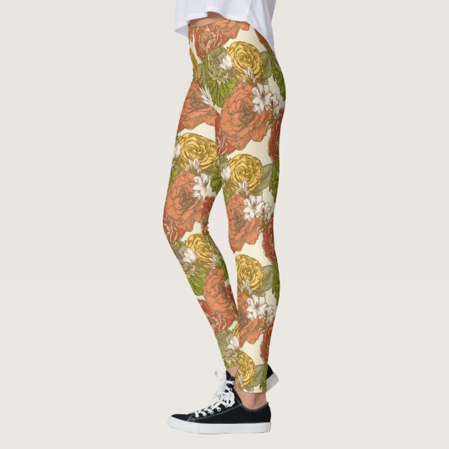 Garden Blume Pattern Leggings (Links)