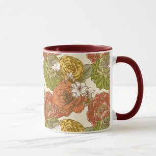 Garden Blume Pattern Tasse