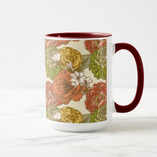 Garden Blume Pattern Tasse