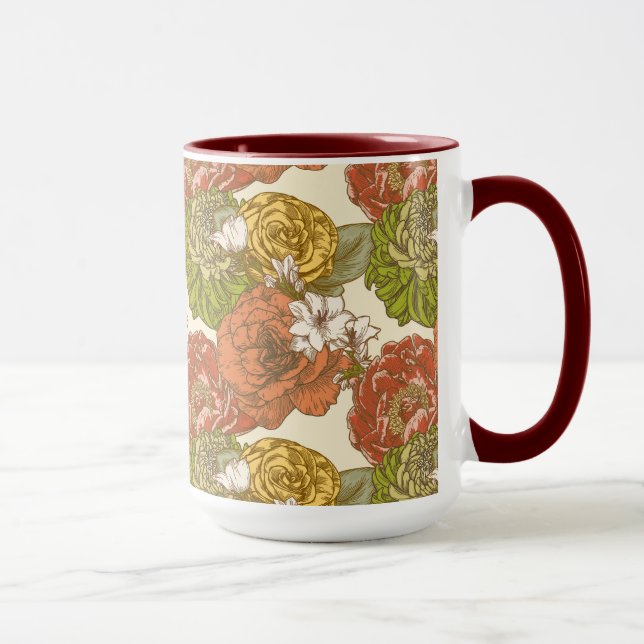 Garden Blume Pattern Tasse (Rechts)