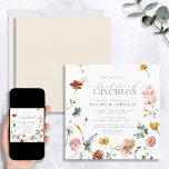 Garden Blume Watercolor Bridesmaids Einladung<br><div class="desc">Unser Bestseller Zazzle Brautdusche Einladungen got gerade ein trendiges neues Upgrade! Ankündigung unserer Elegant Garden Blume Wildblume Floral Bridesmaids Luncheon Einladung. Eine kleine, quadratische Einladung, die mit den Blume des Aquarellgartens in staubblauen, rosa, goldfarbenen, weißen und spitzenblauen Tönen beeindrucken soll. Klassische Eleganz mit moderner Drehung, handgeschriebene Kalligraphie und elegante Serifentypografie....</div>