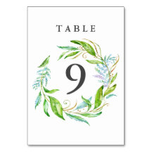 Garden Blume Watercolor Wreath Wedding Card