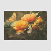Garden Blumen Butterfly Decoupage Tissue Paper