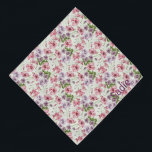 Garden Blumenmuster Personalisiert Pet Name Pet Halstuch<br><div class="desc">Ein hübsches Blumenmuster,  personalisiert mit dem Namen Ihres Haustieres. Dieses bandana ist mit gürtelrosa und lila pastellfarbenen Wasserfarben geschmückt und wirkt atemberaubend auf Ihr Haustier! Leckerei dich mit einem passenden "Mama und ich" Schal mit deinem eigenen Namen.</div>