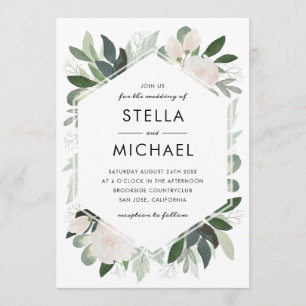 Garden Blush Wedding Einladung
