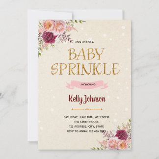 Garden boho Blume Baby Sprinklover Einladung