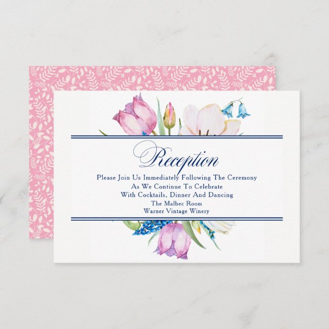 Garden Bouquet Empfang Einladung (Vorne/Hinten)