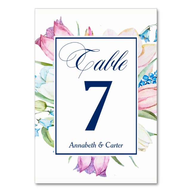 Garden Bouquet Tischnummer (Vorderseite)