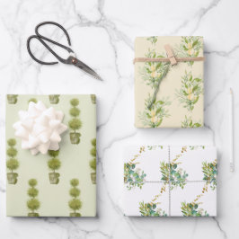 Garden Bouquets und Topiary Geschenkpapier Set