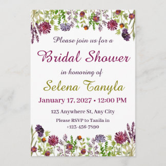 Garden Bridal Shower Invitation Card Einladung