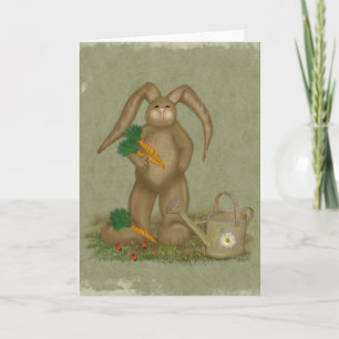 "Garden Bunny" - Ostern- Frühling- Grußkarte Feiertagskarte