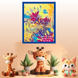 Garden Bush Inspirierend Zitat Wall Abstrakt Art D Poster