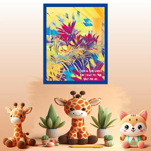 Garden Bush Inspirierend Zitat Wall Abstrakt Art D Poster